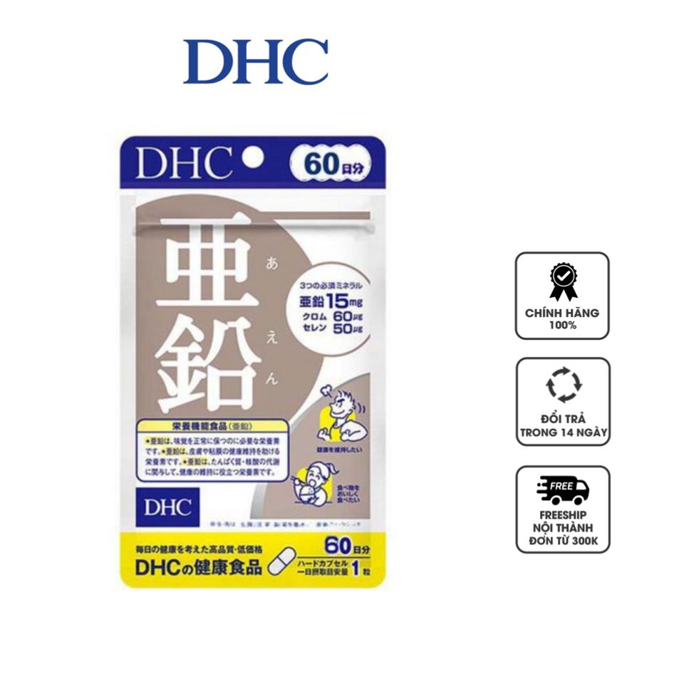 Viên uống hỗ trợ bổ sung kẽm DHC Zinc Nhật Bản, 60 viên